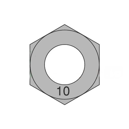 Newport Fasteners Hex Nut, M16-2.00, Steel, Class 10, Plain, 13 mm Ht, 300 PK 971149